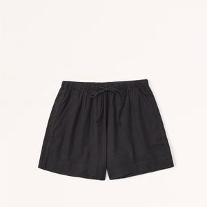 Linen blend pull up shorts from Abercrombie